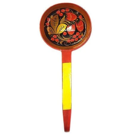 Половник 28*10см дерево роспись Хохлома (1)