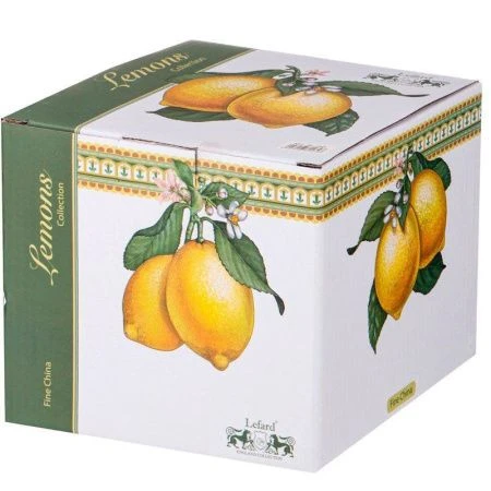 Чайный набор 4пр фарфор ЛИМОНЫ на 2 персоны 300мл (18)