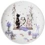 Тарелки мелкие набор 2шт 20,5*2см фарфор ЛАВАНДОВЫЕ КОТЫ десертные (18)