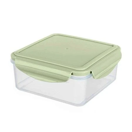 Контейнер пищевой 1,0л 160*160*70мм пластик СВЧ SMART LOCK герметичный зеленый (20)