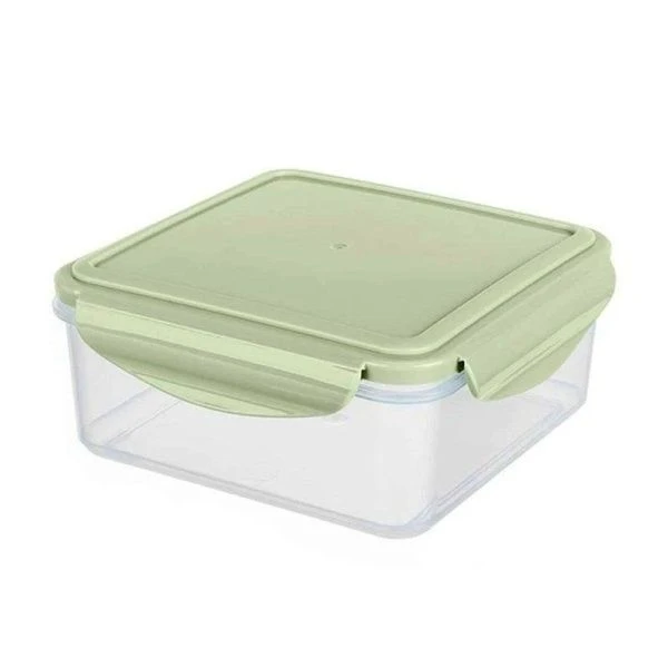 Контейнер пищевой 1,0л 160*160*70мм пластик СВЧ SMART LOCK герметичный зеленый (20)