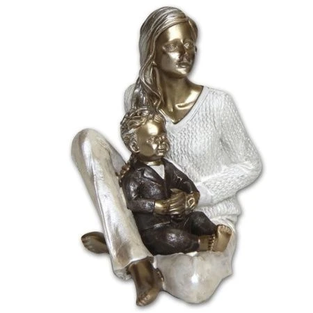 яяяСтатуэтка Девушка с ребёнком полистоун 14см FA-47578 (24)