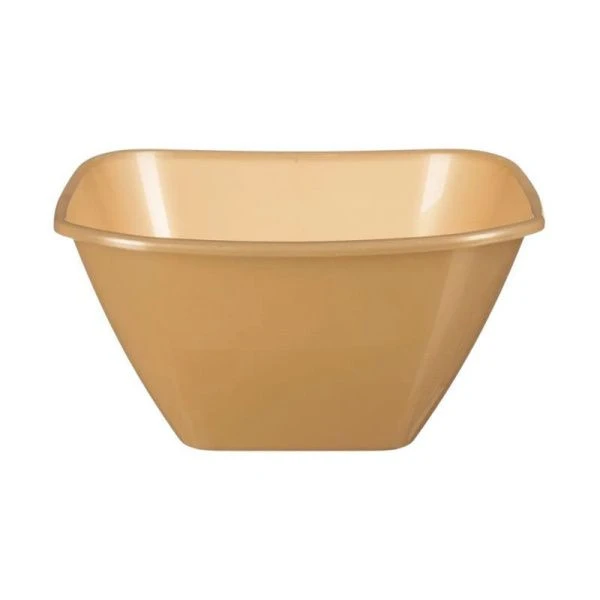 Салатник 4л пластик Sunrise квадратный золотой (17) LX1102338-01 ВЫВОД