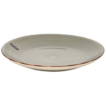 Тарелка мелкая 27см керамика Аэрография СВЕТЛЫЙ ГРАФИТ обеденная (6/24)