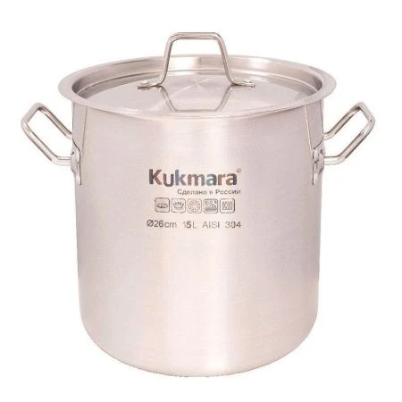 Котел 15л нерж.сталь HoReCa с мет.крышкой d30* h23,5см / HRC-SP15030M (1)