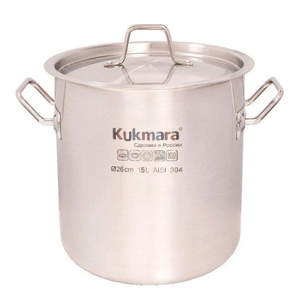 Котел 15л нерж.сталь HoReCa с мет.крышкой d30* h23,5см / HRC-SP15030M (1)