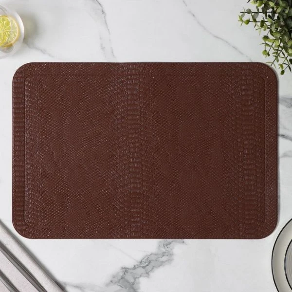 Салфетки сервировочные набор 2шт 45*30см ПВХ экокожа Magistro коричневый (30)