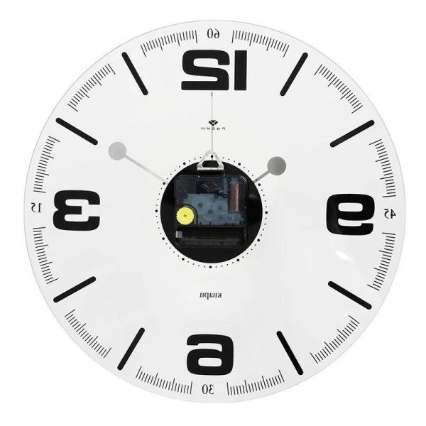 Часы настенные стекло 30см РУБИН Стиль 1 прозрачные, открытая стрелка (10)