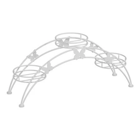 Подставка для цветов 500*150*220мм металл АРКА 3 белая (1)