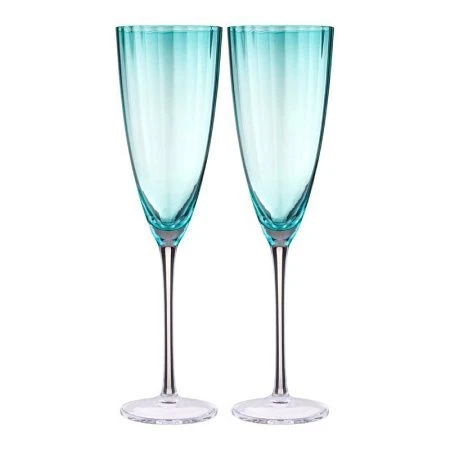 Бокалы для шампанского набор 2шт 290мл стекло Mirage изумрудный (6)