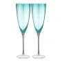 Бокалы для шампанского набор 2шт 290мл стекло Mirage изумрудный (6)