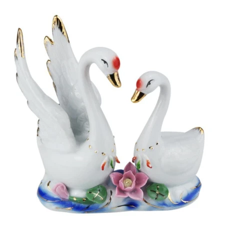 Фигурка Лебеди фарфор 12,5*12,5см (60)