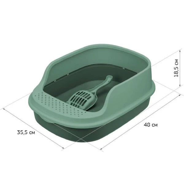 Туалет для кошек с высоким бортом 480*355мм пластик ЛЯ-МУРР + подарок совок капучино (4) Туалет для кошек с высоким бортом 480*355мм пластик ЛЯ-МУРР + подарок совок капучино (4)