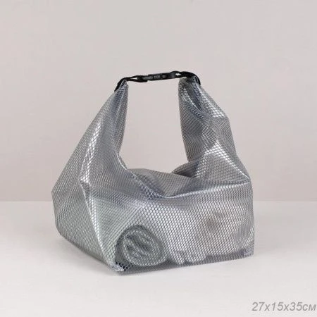 Косметичка-органайзер водонепроницаемая полимер/текстиль 35*15*27см серая XN-004GR (100)