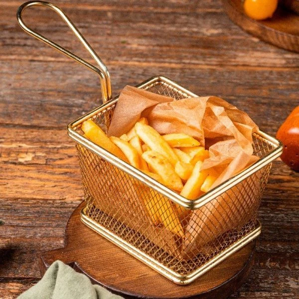 Корзинка для картофеля фри 10,5*9*6,3см нерж.сталь JC-18158 (96)