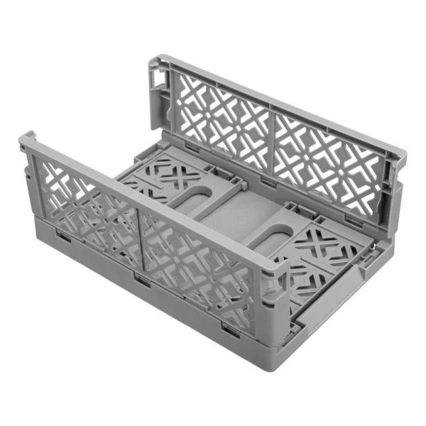 Ящик складной 3,5л 249*167*103мм пластик STOCKY М серый (18)