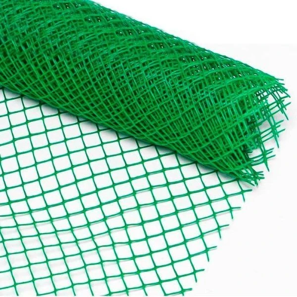 Решетка заборная пластик 45*45 20м (1,8*20) зеленая ромб 1)