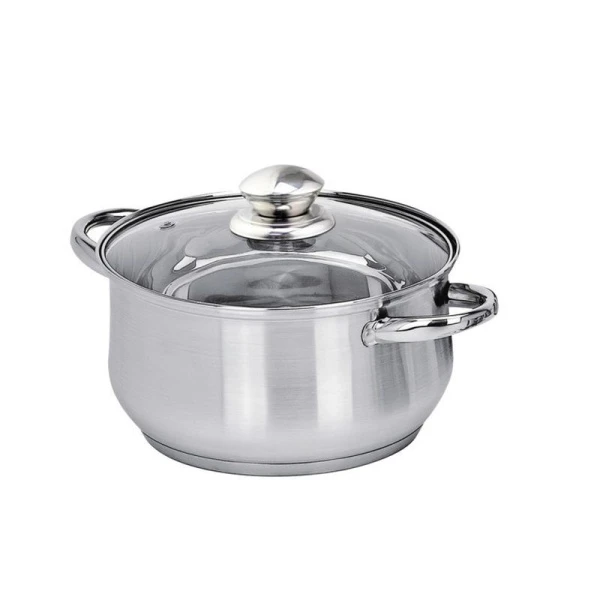 Кастрюля 2,5л нерж.сталь Greta со стекл.крышкой 18см ТМ Appetite GS02253 (1)