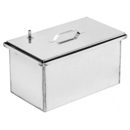 Коптильня 1 уровневая нерж.сталь 400*250*220мм толщ. 2мм с гидрозатвором плоск. крыша 2К-S066 (1)