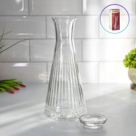 Графин 940мл стекло ЭЛИЗИЯ с крышкой (6)