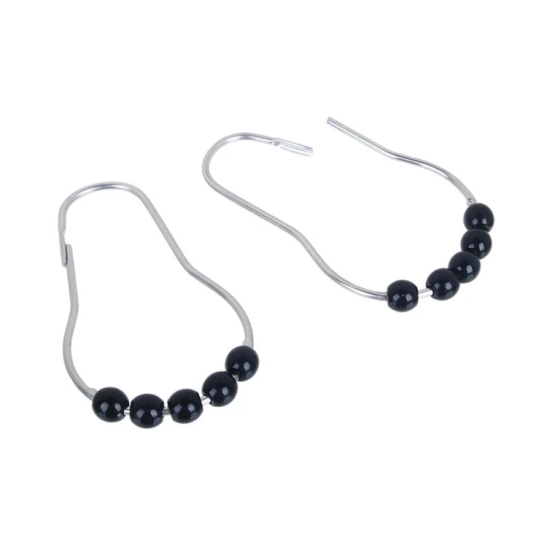 Штора для ванной текстиль с пропиткой 180*200см с кольцами Ночь (48)