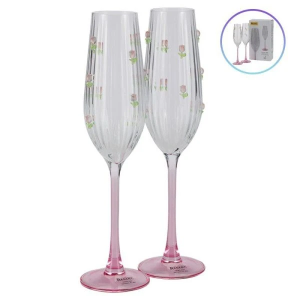 Бокалы для шампанского набор 2шт 250мл стекло ASTI 81-801 (12)