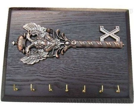 Ключница 24,5*2,5*18,5см дерево/металл (20)