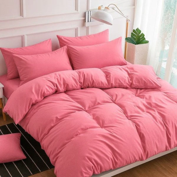 КПБ семейный поплин однотонный Престиж лиловый (пр.240*215, под.215*150*2, нав.70*70*2)