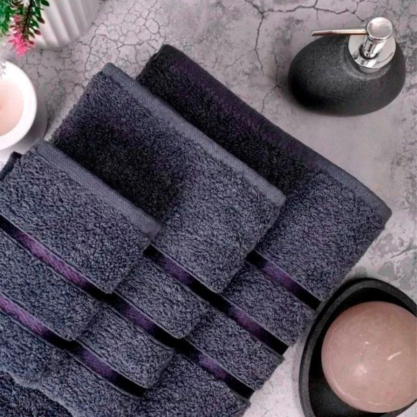 Полотенце 50*80см махровое SPA антрацитовый 400гр