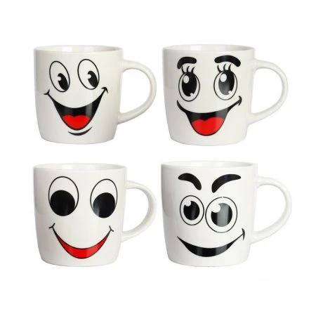 Кружка 300мл керамика Смайлик TY12 белый (72)