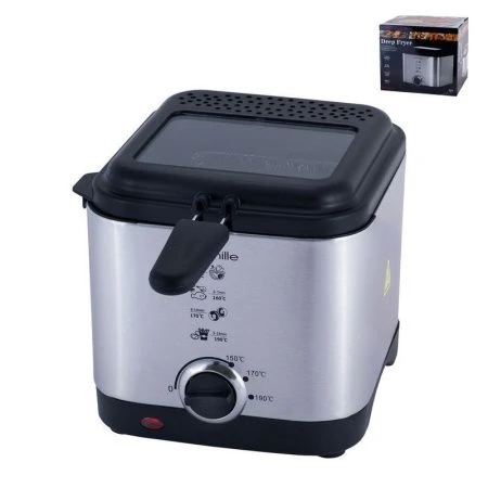 Фритюрница электрическая 900Вт пластик корзина для жарки 1,5л алюминий АП арт.6812 (4)