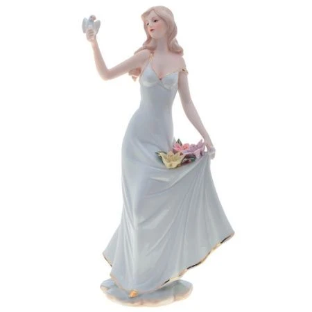 яяяСтатуэтка Девушка с птичкой фарфор 34см