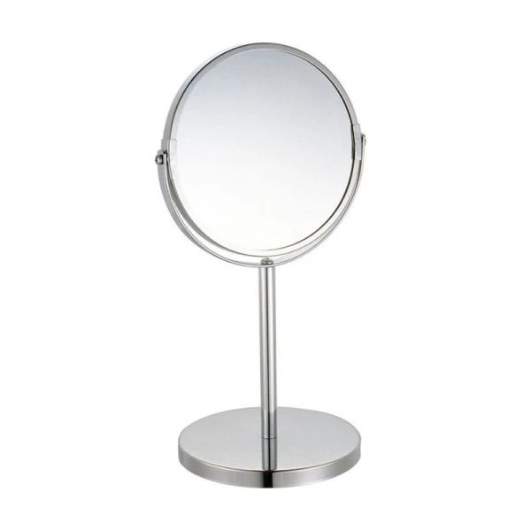 Зеркало двухстороннее на ножке 17см с увеличением 200% металл хром SMILE (12)