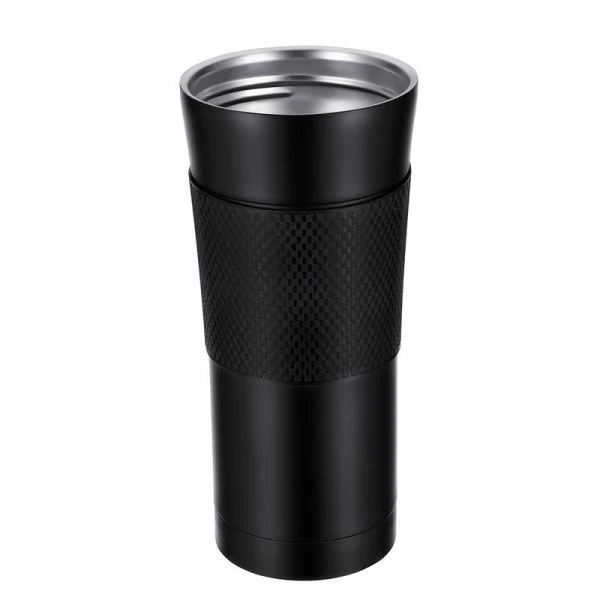 Термокружка вакуумная 450мл нерж.сталь Gotto пласт.корпус черный силик.вставка 93-TE-GO-5-450.2 (24