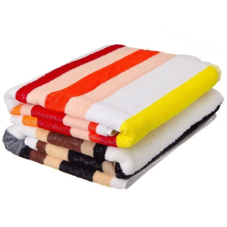 яяяПолотенце махровое 70*130см 100% хлопок Spany Strip 3 цвета, арт.ПГ-07908 (30)