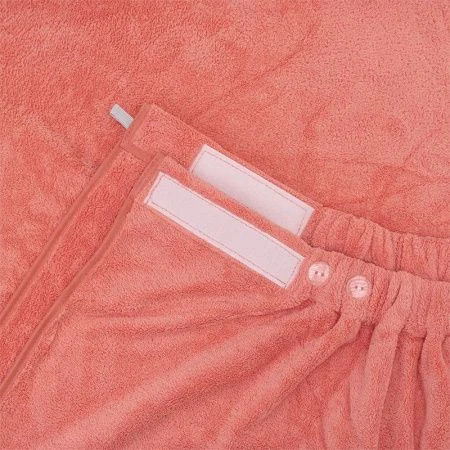 Набор для сауны женский микрофибра 2пр (килт 150*80см, чалма 65*25см) персиковый м0906_12