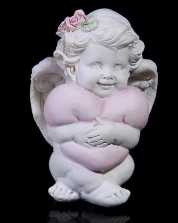 яяяФигурка Ангел в обнимку с сердцем МИКС 7,2х5,6х7см 872511