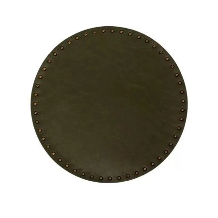 Салфетка сервировочная 38см VINTAGE хаки с заклепками DMP01 (24