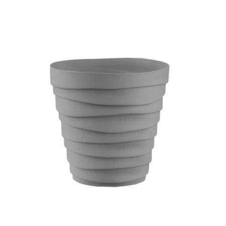 Кашпо 900мл 11,5*13,2см пластик БАРХАН серый жемчуг (30)