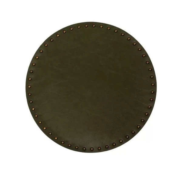 Салфетка сервировочная 38см VINTAGE хаки с заклепками DMP01 (24