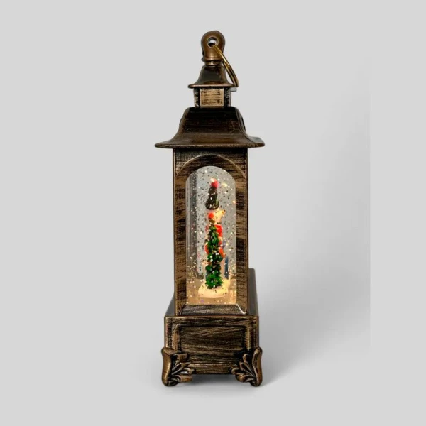 Фонарь новогодний музык. со снегом и водой 30*22*9см usb,от батареек (в комплект не входят)(8)JC-169