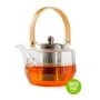 Чайник заварочный 800мл стекло с мет.ситом и крышкой, с дер.ручкой BF-521 (24)