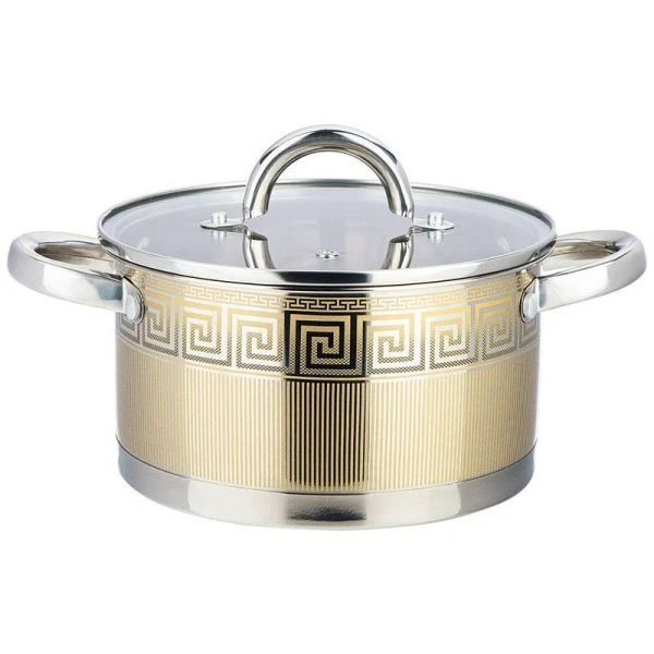 Кастрюля 2,5л 18*10см нерж.сталь со стекл.крышкой