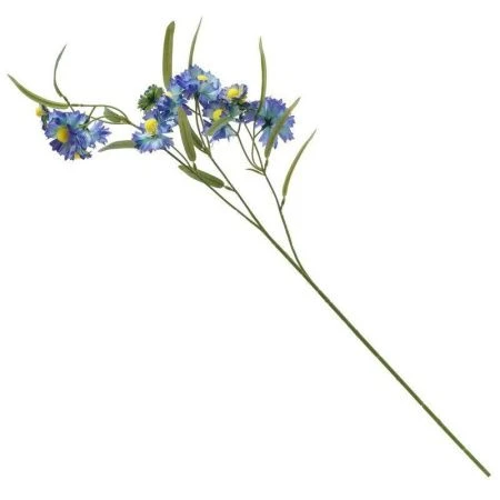 Цветок искусственный Цинния 10*10*67см голубой(60/360)