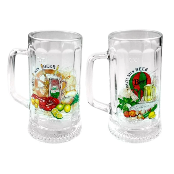 Кружка пивная 330мл стекло (15)