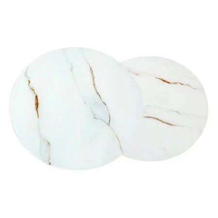 Комплект столов Матрешка белый металл/стекло (33*51*51см+43*61*61см) (1)