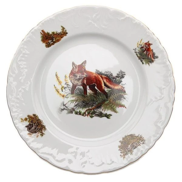 Тарелка мелкая 25см фарфор ОХОТА OMD1051-Рококо-16