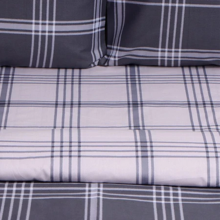 КПБ евро сатин 100%хлопок LoveLife пр.225*240, под.200*217, нав.50*70*2, рис. Square gray) 125г/м