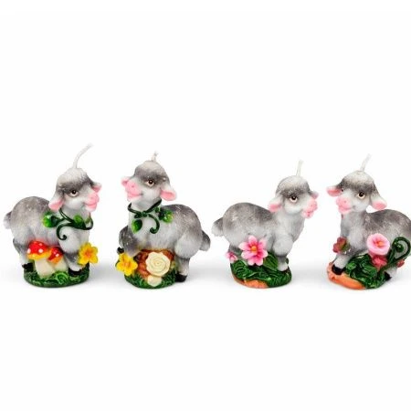 Свеча парафин декоративная Овечка Н 6,5см, 8 в.