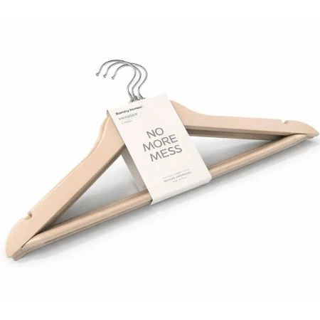 Вешалка-плечики набор 3шт 44,5*1,2см дерево бежевая WH011C-3/JC-18252 (40)